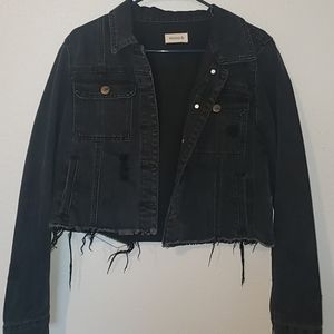 Mono b distressed denim jacket